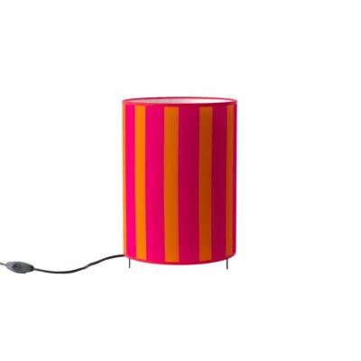 lampe trepied confidence rose fuchsia et orange sanguine